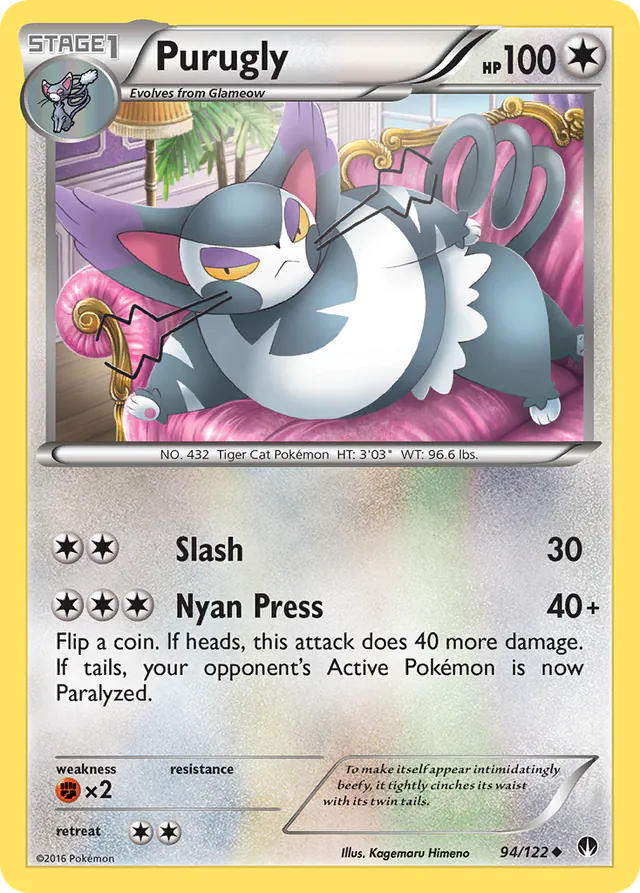Purugly, BREAKpoint 94/122, uncommon