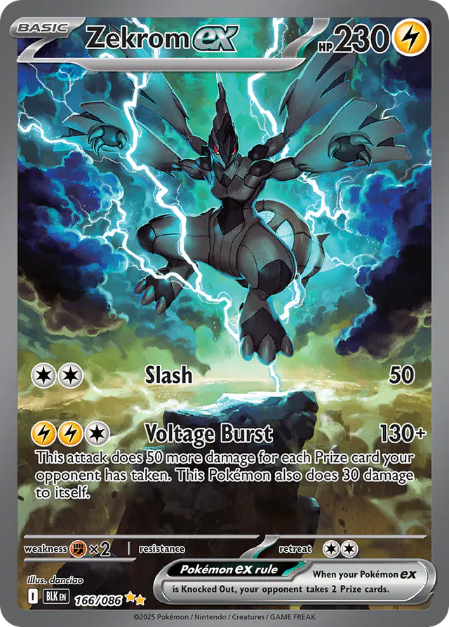 Zekrom ex, Black Bolt 166/86, ultra-rare