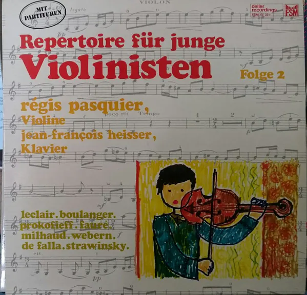 Repertoire Für Junge Violinisten (Folge 2), Régis Pasquier, Jean-François Heisser