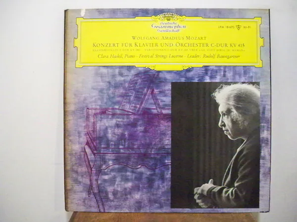 Klavierkonzert Nr. 13 C-Dur KV 415 = Piano Concerto No. 13 In C-Major, K. 415 - Klaviersonate F-Dur KV 280 = Piano Sonata In F Major, K. 280 - Variationen Über »Ah, Vous Dirai-Je, Maman« = Variations On "Ah, Vous Dirai-Je, Maman", Wolfgang Amadeus Mozart, Clara Haskil, Festival Strings Lucerne, Rudolf Baumgartner