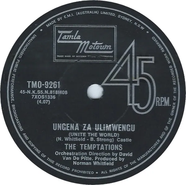Ungena Za Ulimwengu (Unite The World), The Temptations