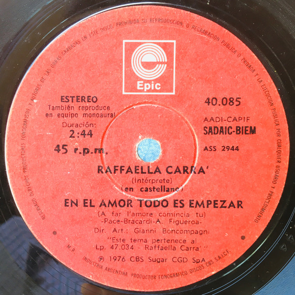 En El Amor Todo Es Empezar, Raffaella Carrà