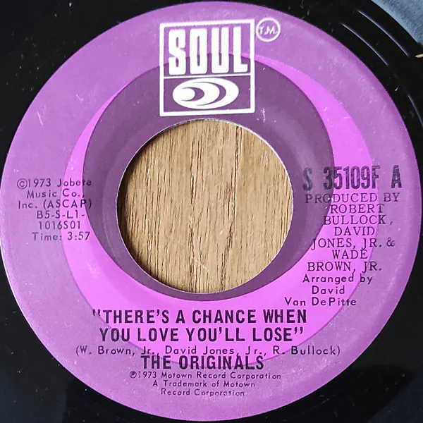 There's A Chance When You Love You'll Lose / 1st Lady (Sweet Mother's Love), The Originals