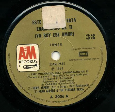Este Muchacho Esta Enamorado De Ti (Yo Soy Ese Amor) = This Guy's In Love With You (Cantado En Castellano), Herb Alpert, Herb Alpert & The Tijuana Brass
