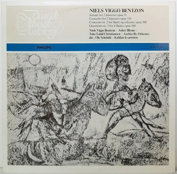 Sonate For 2 Klaverer Opus 51 / Concerto For 2 Klaverer Opus 334 / Concerto Nr. 2 For Fløte Og Orkester Opus 388 / Quartetto Nr. 3 For 4 Fløjter Opus 368, Niels Viggo Bentzon, Anker Blyme, Toke Lund Christiansen, Aarhus By-Orkester, Ole Schmidt, Kuhlau-kvartetten