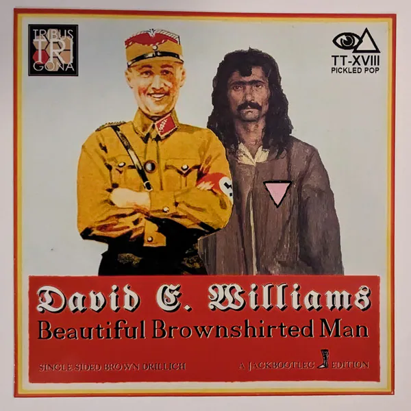"Beautiful Brownshirted Man" - 1st Edition - Single-Sided Brown Drillich - Box-Set incl. Williams Infused (Killing) Spreewald Gherkin + 2 Buttons, David E. Williams