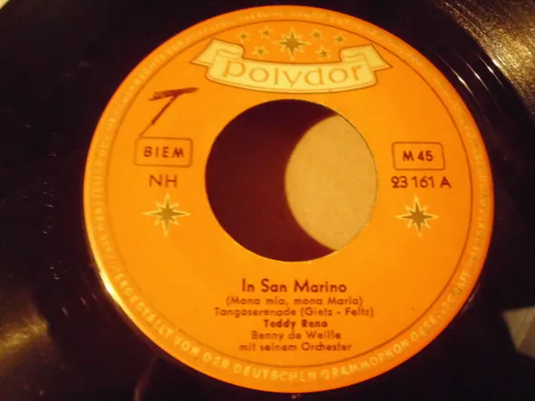 In San Marino (Mona Mia, Mona Maria), Teddy Reno, Benny De Weille Mit Seinem Orchester