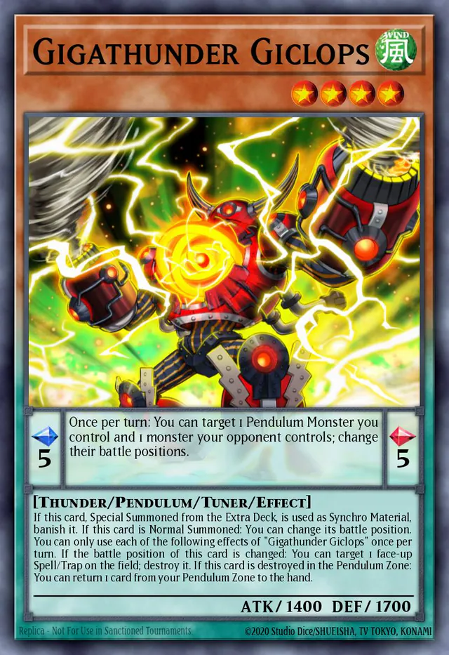 Gigathunder Giclops, Blazing Vortex BLVO-EN032, common