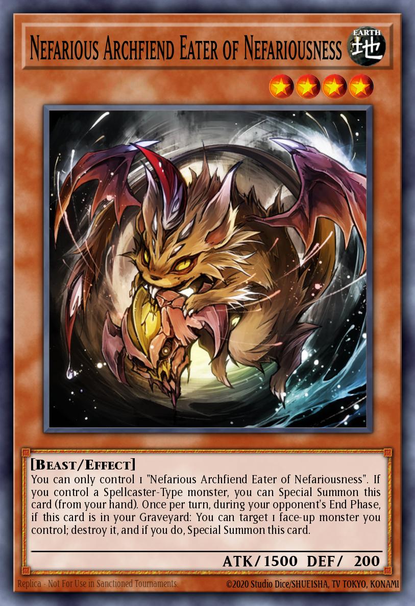 Nefarious Archfiend Eater of Nefariousness, THE CHRONICLES DECK: Spirit Charmers (All-Foil Edition) CH02-EN016, ultra-rare