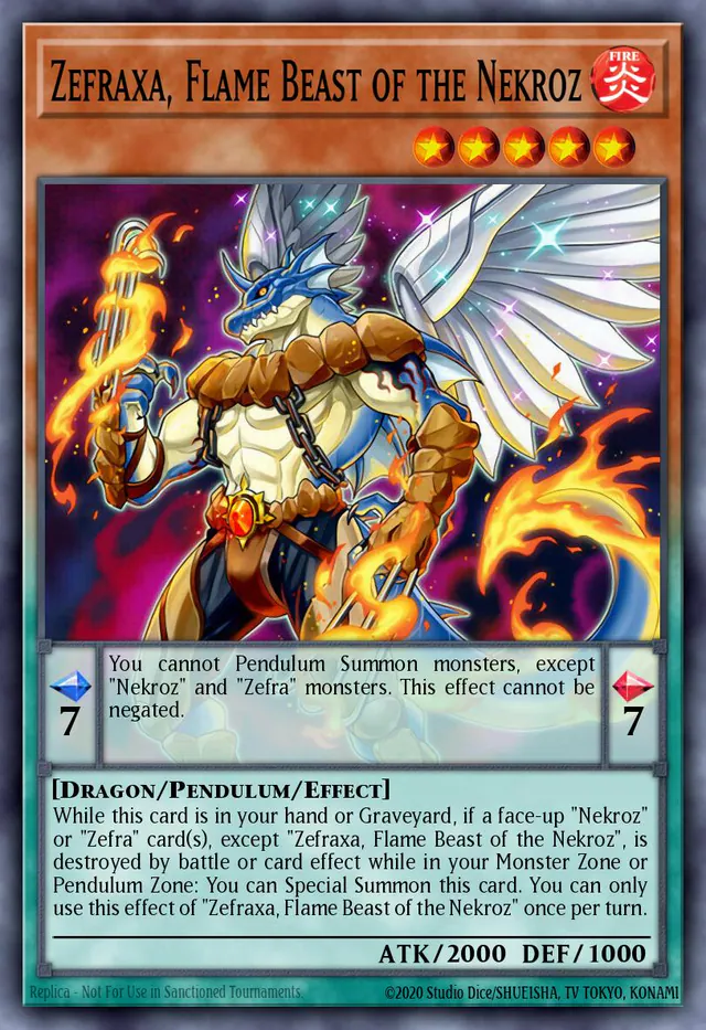 Zefraxa, Flame Beast of the Nekroz, Crossed Souls CROS-EN027, common