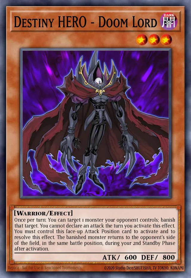 Destiny HERO - Doom Lord, Dark Revelation Volume 4 DR04-EN181, rare