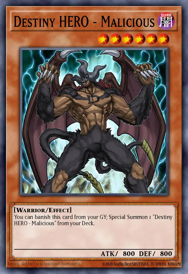 Destiny HERO - Malicious, Legendary Collection 2: The Duel Academy Years Mega Pack LCGX-EN132, common