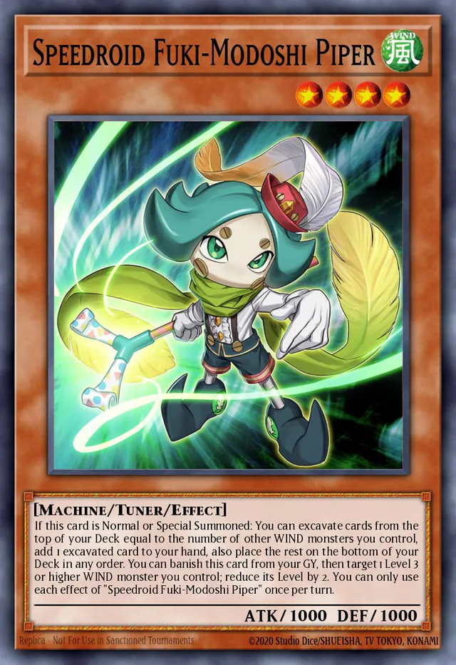 Speedroid Fuki-Modoshi Piper, Legendary Duelists: Synchro Storm LED8-EN002, super-rare