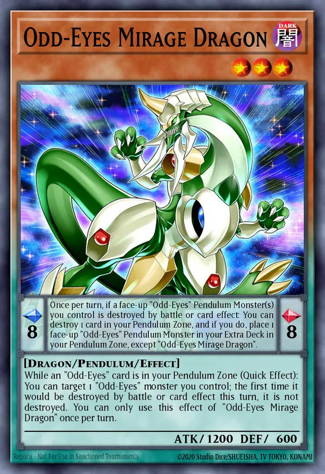 Odd-Eyes Mirage Dragon, Legendary Dragon Decks LEDD-ENC05, common