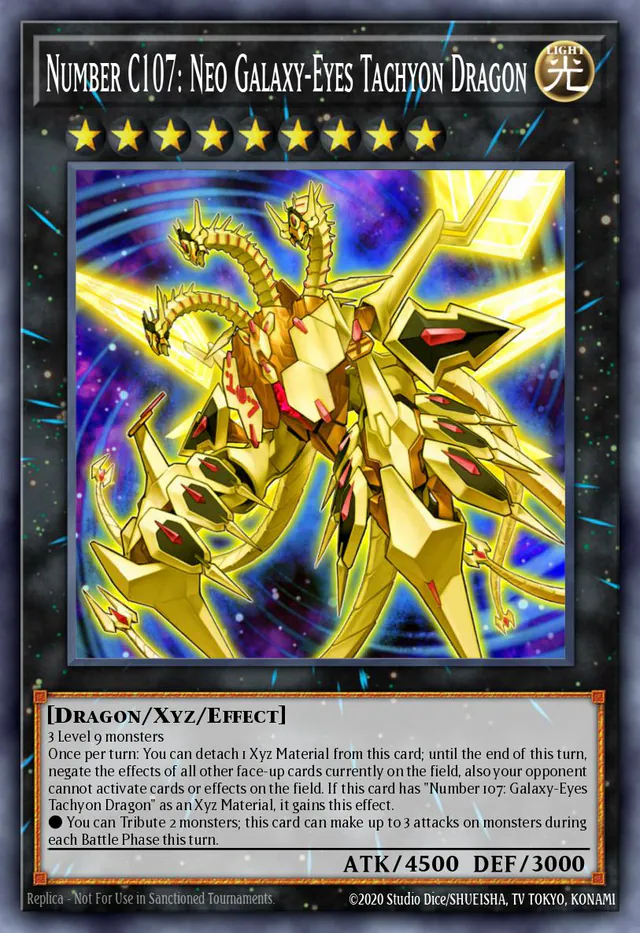 Number C107: Neo Galaxy-Eyes Tachyon Dragon, Maximum Gold MAGO-EN063, rare