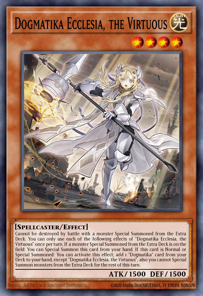 Dogmatika Ecclesia, the Virtuous, 2021 Tin of Ancient Battles MP21-EN101, secret-rare