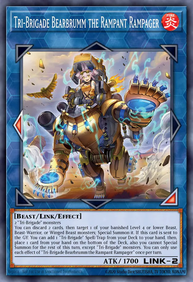 Tri-Brigade Bearbrumm the Rampant Rampager, 2022 Tin of the Pharaoh's Gods MP22-EN085, ultra-rare