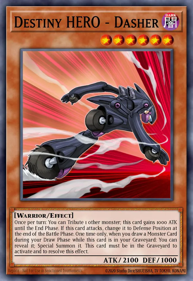 Destiny HERO - Dasher, Power of the Duelist POTD-EN017, rare