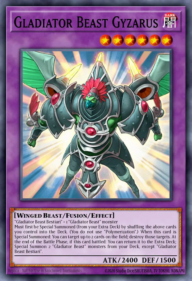 Gladiator Beast Gyzarus, Quarter Century Bonanza RA03-EN198, secret-rare