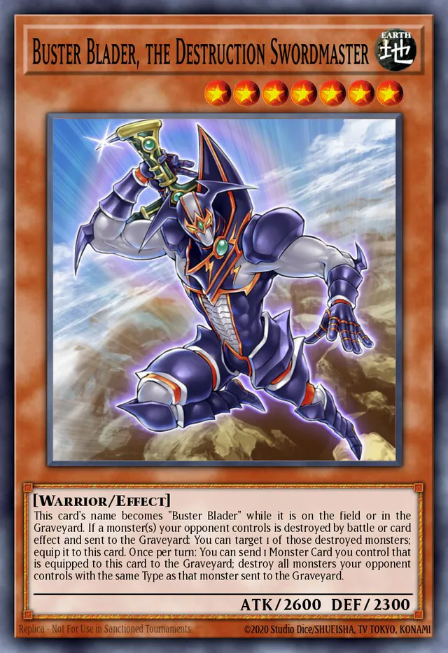 Buster Blader, the Destruction Swordmaster, Speed Duel: Battle City Box SBCB-EN182, common
