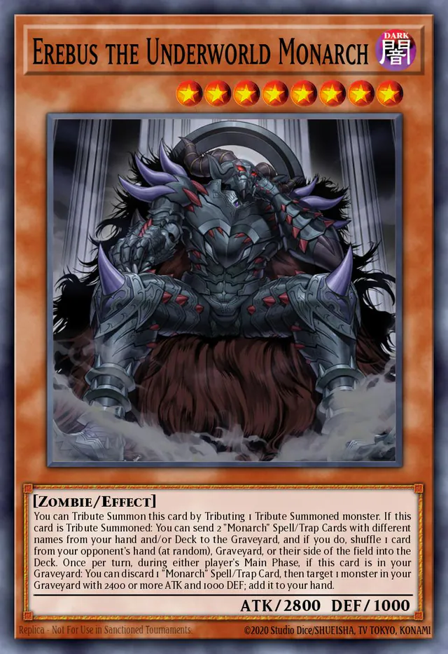 Erebus the Underworld Monarch, Emperor of Darkness Structure Deck SR01-EN001, ultra-rare