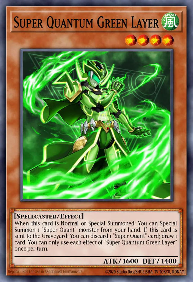 Super Quantum Green Layer, Wing Raiders WIRA-EN031, super-rare