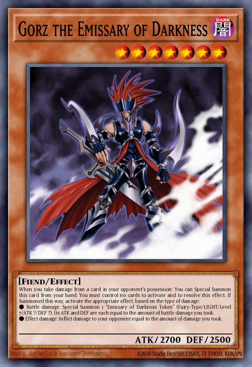 Gorz the Emissary of Darkness, Yu-Gi-Oh! R Volume 3 promotional card YR01-EN003, ultra-rare